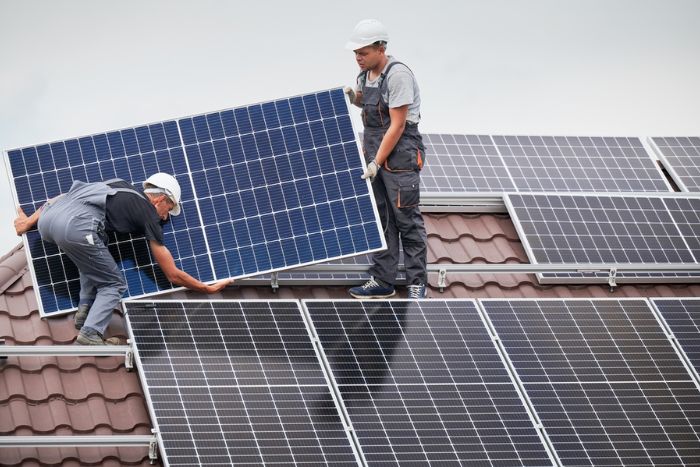 instalação de placas de energia solar