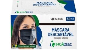 Máscara de proteção respiratória descartável Ingadesc 