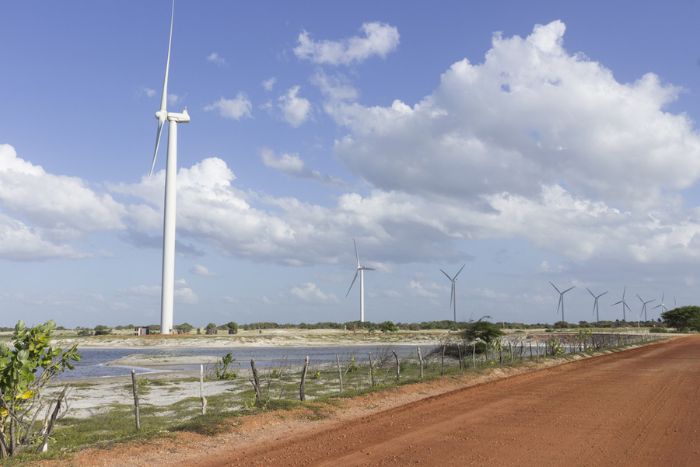 Turbina de energia eólica, um dos tipos de energia limpa